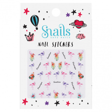 Snails, samolepky na nehty, plameňáci Snails, samolepky na nehty, plameňáci